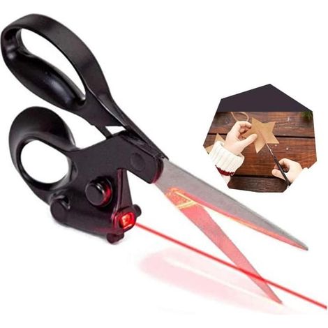 Ciseaux Laser, Ciseaux de Précision à Guidage Laser, Ciseaux de Couture à Guidage Laser, Ciseaux Couture Professionnel pour Projets (1/5)