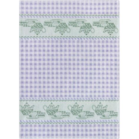 Küchentuch 50x70 Zwoltex, Muster „Nachmittagstee“, Lavendel (1/2)