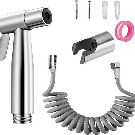 Ensemble douchette bidet - Pulvérisateur bidet en acier inoxydable brossé (1/3)
