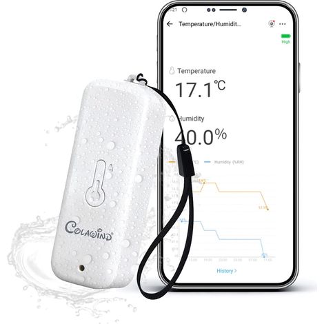 Capteur de Température et d'Humidité Zigbee, Thermomètre Hygromètre IP65 Intérieur Extérieur pour Domotique, Hub Requis, Compatible avec Echo avec Hub Zigbee 3.0 Intégré, Home Assistant, Homey (1/5)