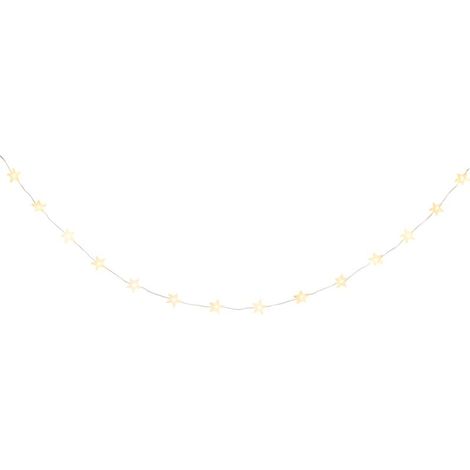 Lichterkette MagicHome Weihnachts, Sterne, PVC, 15xLED warmweiß, 1,4 m + 0,3 m, 2xAA (1/2)