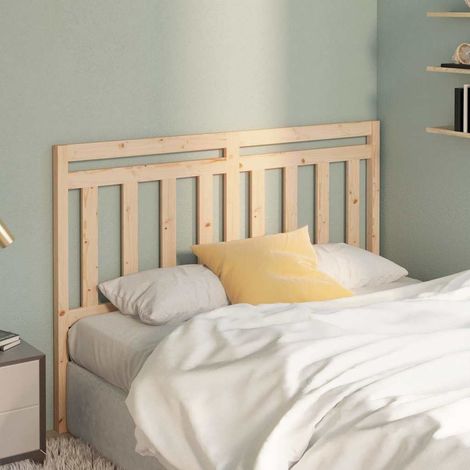 vidaXL Cabecero de cama madera maciza de pino 156x4x100 cm (1/5)