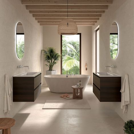 Salgar Badezimmermöbel MARA 800 2 Schubladen mit Soft-Close OZEANIEN-EUKALYPTUS 797 x 540 x 452 mm (1/2)