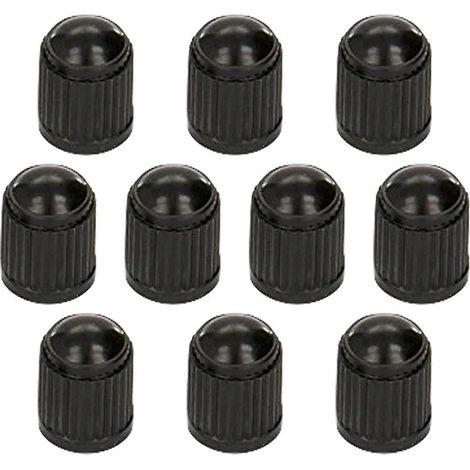 10 bouchons de valve de pneu/bouchons anti-poussière en plastique pour valve Schrader universelle, couramment utilisés sur les pneus de voiture, de vélo, de moto et de poussette [jkw] (1/5)