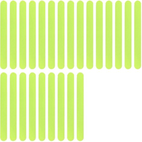 24 tiras adhesivas antideslizantes fosforescentes, cintas adhesivas antideslizantes fosforescentes, para peldaños de escaleras, impermeabilización, literas, bañeras, cocinas, piscinas, 2 x 20 cm