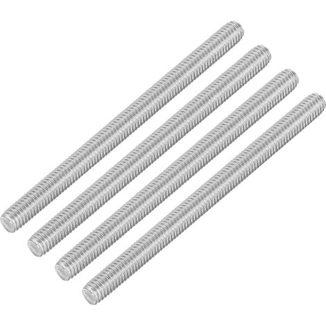 4Pcs Tiges Filetées Entièrement, M6 x 85mm Acier Inoxydable 304 Goujons de Barre Filetée à Droite Pas de Filetage M6-1 pour l'Assemblage de Machines de Meubles