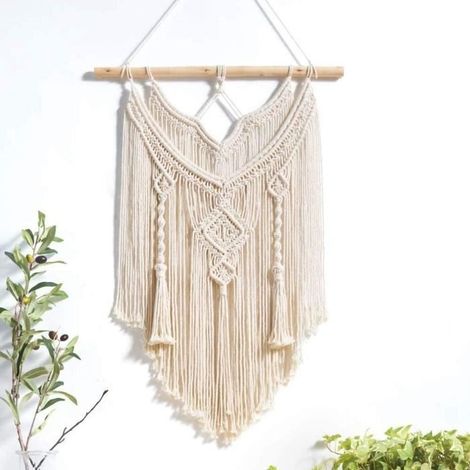 Macramé Tenture Murale, Decoration Maison Macrame Mural, Macramé Decoration Murale Tapisserie Murales, Tapis Mural Tisses Main