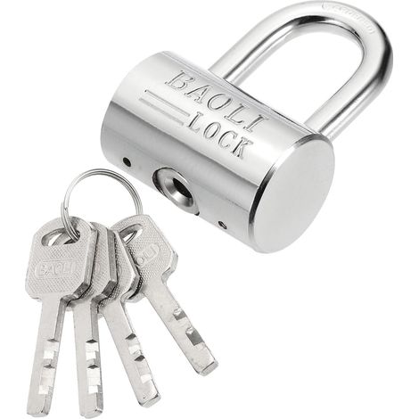 2 Pouce (50mm) Cadenas Robustes, Cadenas Haute Sécurité En Acier Allié Avec 4 Clés Pour Portail Entrepôt Conteneur D'transport Porte De Stockage Fenêtre (H:74mm) (1/5)