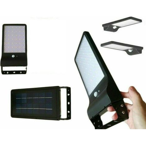 Trade Shop - 42 LED-Leuchte mit Solarpanel und Bewegungsmelder Dämmerungsstrahler 20W - (1/2)