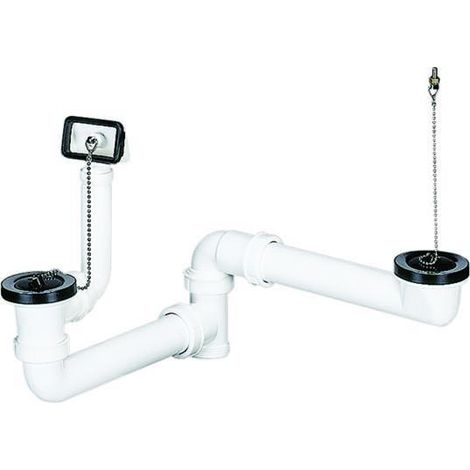 DALLMER Ab- und Überlauf-Set 023 U, 2 Ketten, 1 1/2", 110312 (1/2)