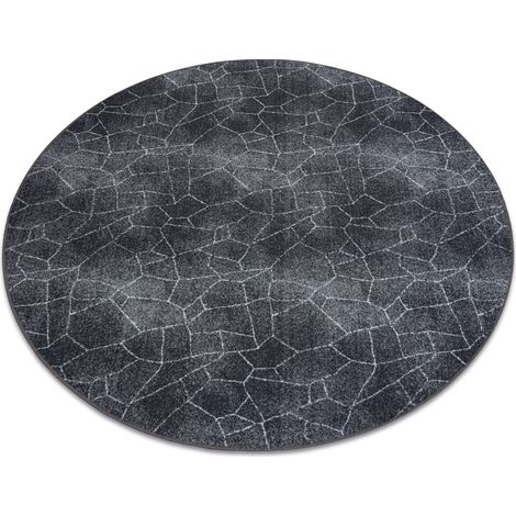 Carpet STONE circle grey grey round 100 cm