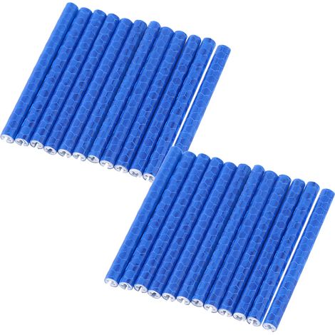2 reflektierende Fahrradgurttaschen, Fahrradspeichenreflektor (blau).