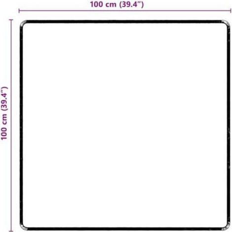 Tapis Couloir - 100x100 cm - Antidérapant - Polypropylène - Noir - 1 Pièce (1/5)