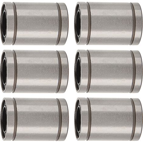 LM12UU x10 Linearkugellager – Zylindrische Buchse aus legiertem Stahl, 12 mm Bohrung, 21 mm Außendurchmesser, 30 mm Länge, Gleitlager (1/5)