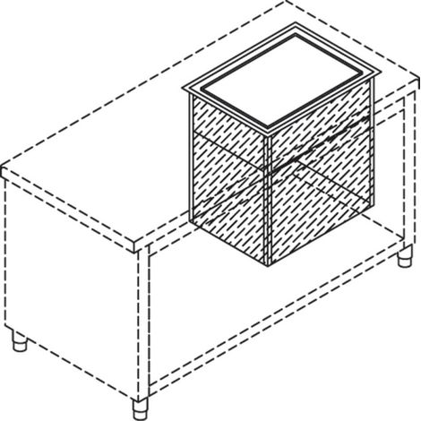 Silo neutre pour paniers lave-vaisselle 500 x 500 mm - Diamond (1/2)