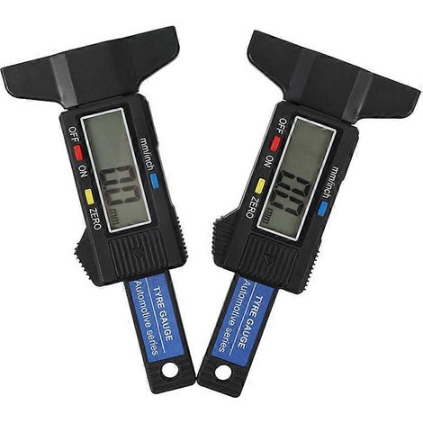 Jauge de profondeur numérique à pied à coulisse avec écran LCD, outil de mesure de la profondeur de sculpture des pneus (0-25 mm) pour le contrôle de l'usure des pneus de voiture, testeur de profondeu (1/5)