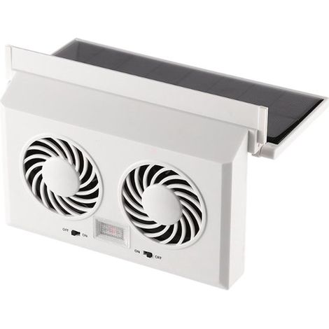 Ventilatore di raffreddamento supplementare per veicoli, sistema di scarico ad energia solare per auto con tetto, facile installazione, ventilatore di ricircolo per sedili anteriori e posteriori (1/5)