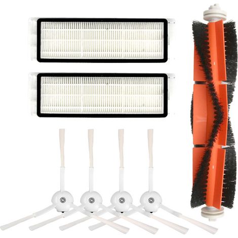 Il kit di accessori per aspirapolvere è adatto agli aspirapolvere robot Xiaomi Roborock S50, S51, S55, S5, Xiaowa, Mi, Mijia E25 e C10 e include un set di pezzi di ricambio per la spazzola principale,