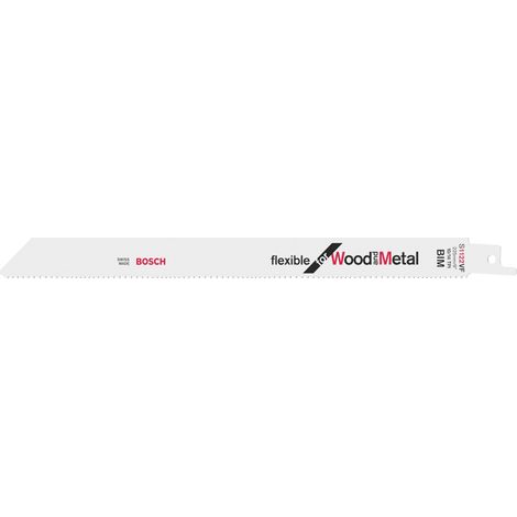 Bosch Accessories 2608654981 Säbelsägeblatt S 1122 VF, Flexible for Wood and Metal, 5er-Pack Sägebla