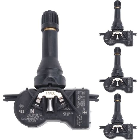 Capteur Pression Pneus 4 Pièces TPMS Compatible J10 J11 NV200 Leaf Juke Note Granta (1/4)