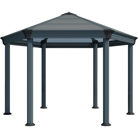 Palram - Canopia Aluminium Pavillon Roma Anthrazit 415x305 cm (1/9)