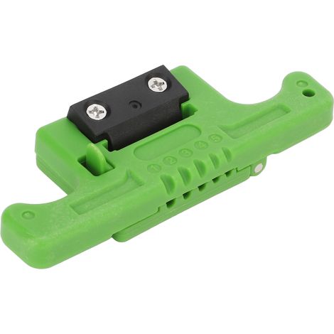 Glasfaser-Abisolierwerkzeug mit 5 Kanälen, Längsabisolierfunktion, PVC-Gehäuse, Stahlklinge, offenes Deckeldesign, tragbarer Kabelabisolierer (1/5)