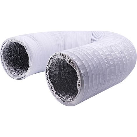 Tuyau d'échappement flexible 150mm x 6m – Aluminium PVC isolé – Réduction du bruit pour extracteurs et climatiseurs (1/4)