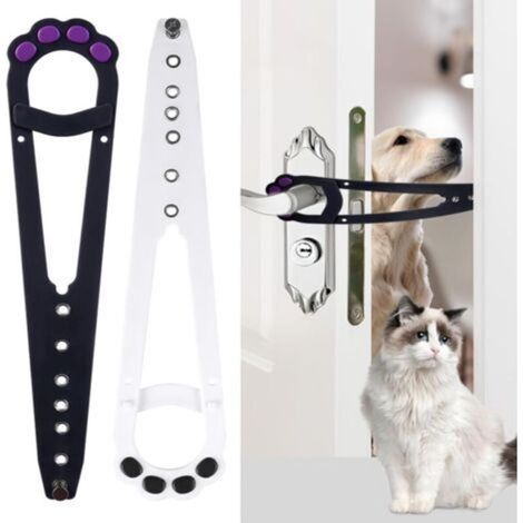 Loquet de Porte pour Chat,2 Pièces Alternative à la porte pour animal Loquet de Porte Door,pour Laisser Entrer Les Chats Empêcher Le Chien d'Entrer (1/5)
