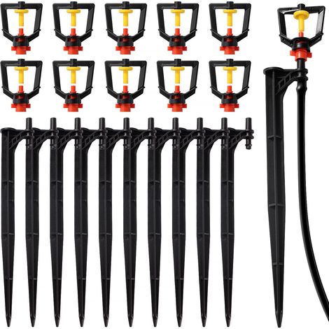 20 Pièces Accessoire irrigation, Buse atomisation 360 degrés, Piquet support tuyau, Pour jardin et serre (1/5)