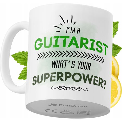 Lustige Kaffee- oder Teetasse für Gitarristen mit witzigem Textdesign – ideal für Geburtstage, Namenstage, Feiertage und besondere Anlässe. Hochwertige Tasse für Zuhause, Büro und Arbeit. Farbe: Weiß, (1/5)