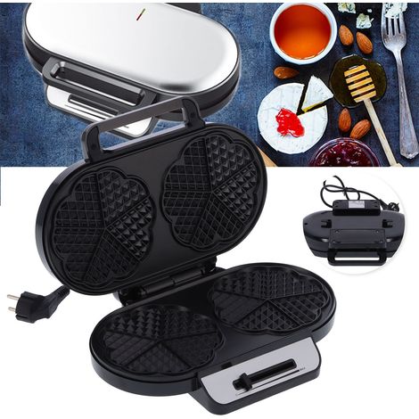 Appareil multifonction pour le petit-déjeuner 1200 W, gaufrier à double plaque avec revêtement antiadhésif, prise UE 220-240 V (1/5)