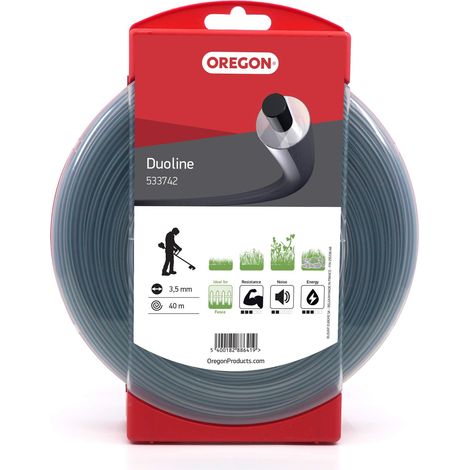 Filo decespugliatore Tondo Duoline Trasparente/Nero ø3.5mm/40m Oregon 533742 (1/4)