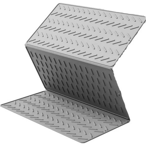 Tapis d'évier en silicone, grand tapis d'égouttage pliable triple pour plans de travail, rectangulaire (1/5)