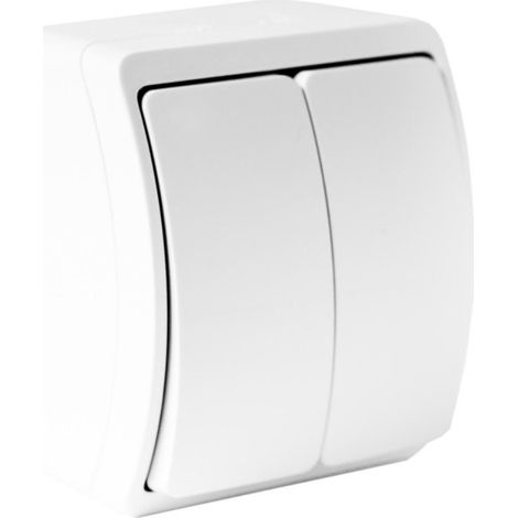 Interruptor doble para lámpara de araña de superficie IP44 blanco 152-01 DV 5720 (1/2)