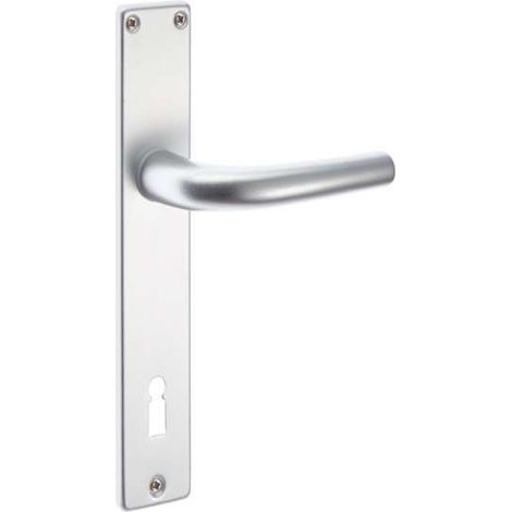 Maniglia con placca in alluminio - Argento - 90 mm (1/2)