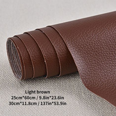 Lederflicken, 1 Rolle selbstklebende PU-Lederflicken, Erste-Hilfe-Set für Autositze, Sofas, Möbel, Jacken, Handtaschen, 50 x 137 cm, dunkelbraun