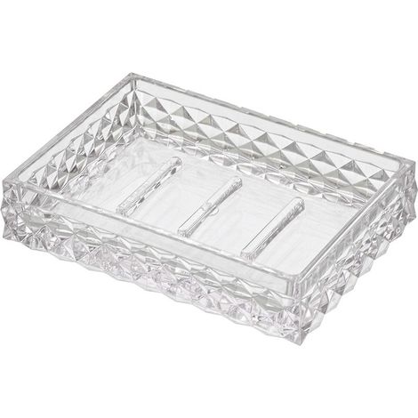 Porta Sapone Bianco Trasparente in Plastica (1/3)