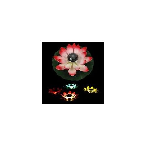 Lampes solaires d'extérieur, lumières de piscine flottantes, décoration de piscine extérieure, lampes de lotus flottantes, lumières de piscine [classe d'efficacité énergétique A+] rouge et jaune