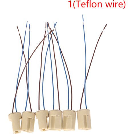 6x Socle de Lampe G9 en Céramique, Connecteur pour LED et Halogène, Douille avec Fil Téflon (Lot de 6) (1/5)