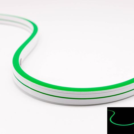 Neon Mini 24V LED Streifen 5M 12W/m 120LED/m 6mm - Lichtfarbe: Grün - Schutzart: IP66 (1/5)