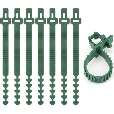 8 Pièces Attaches pour Tuteu Arbres 24CM, Attache Branches Arbre Vert, Liens pour Attacher Les Arbres, Tuteur et Attache pour Arbre, pour Le Soutien des Arbres, Plantes (1/5)