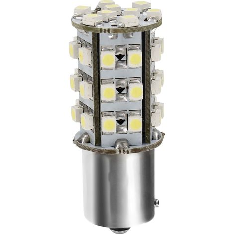 24V Led Series - 39 SMD x 1 chips - (P21W) - BA15s - 1 pz  - Scatola - Bianco - Doppia polarità (1/4)