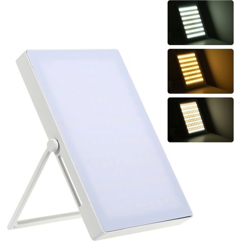 Tragbare LED-Tischleuchte mit hellem Licht (5000-35000 Lux) ohne UV-Strahlung, einstellbarer Helligkeit, natürlichem Licht, mit Ständer und Timerfunktion für Zuhause und Büro.