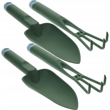 2 Sets Herramientas Jardinería Mano Plástico Bonsái Verdura (1/4)