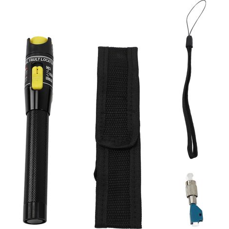 Localizzatore visivo di guasti VFL, tester portatile per cavi in fibra ottica, rilevatore di interruzione ottica con adattatore da FC maschio a LC femmina per SC ST 100MW. (1/2)