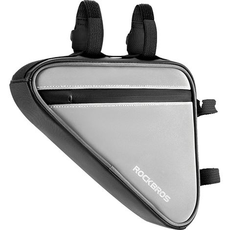 Bolsa para tubo superior, diseño reflectante, poliéster resistente, negro y plateado. (1/2)