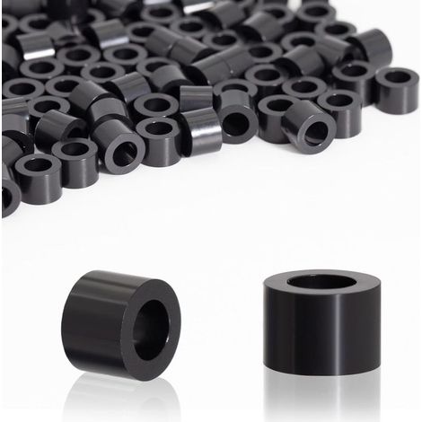 100 Pièces Rondelles d'espacement Rondes en ABS Entretoises plastique isolantes Rondelle plastique M4 pour vis M4 7 x 5 mm pour circuit imprimé Isolation électrique (1/5)
