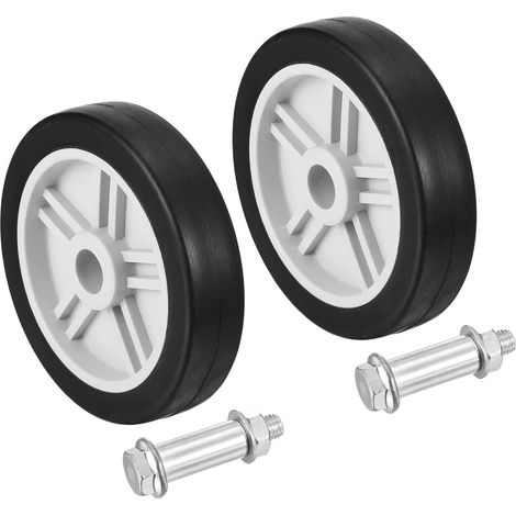 Lot de 2 roues de compresseur d'air universelles de 11,9 cm, pièce de rechange avec vis et écrou de 1,8 cm de diamètre, trou pour une mobilité facile (1/5)