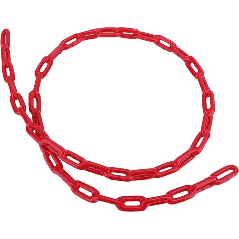 Chaîne de Balançoire Enfant 1,5m en Fer Plastifié Rouge pour Aire de Jeux Intérieur/Extérieur (1/5)