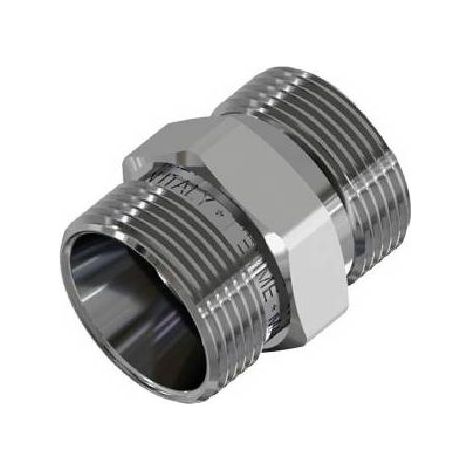RACCORD DROIT DOUBLE CHROMÉ Dimensions : 24X19 fil (D.16)